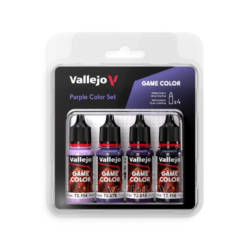 Vallejo Game Colour Purple Acrylic Paint Set