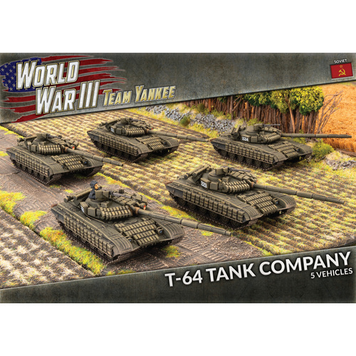 Team Yankee WWIII: Soviet: T-64BV Tank Company (x5 Plastic)