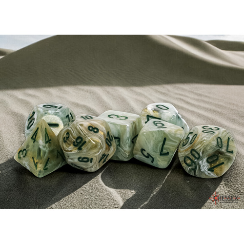 Chessex Marble Mega-hedral Green/dark green 7-Die Set