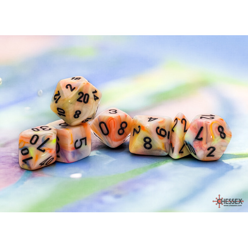 Chessex Festive Mega-hedral Circus/black 7-Die set