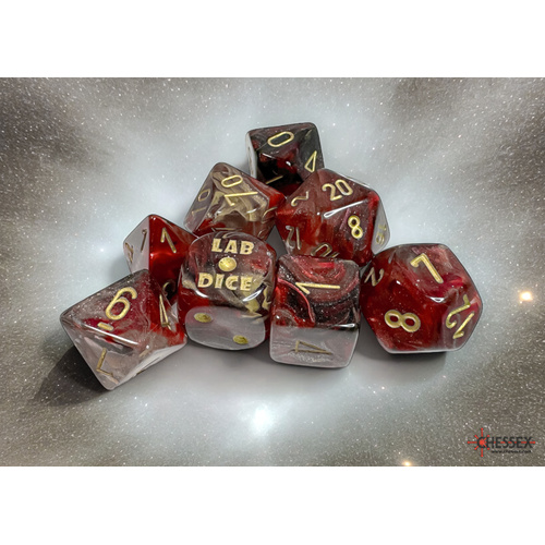 Chessex Gemini Gellow-Red/yellow Polyhedral Luminary 7-Dice Set (with bonus die)