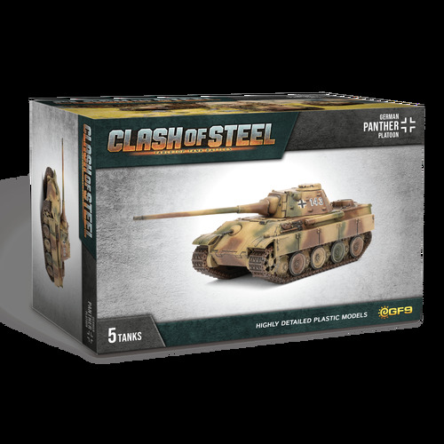 Clash of Steel: Panther (8.8cm) Tank Platoon (x5 Plastic)