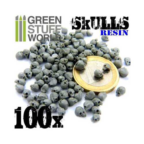 Green Stuff World SKULLS Resin Set x100