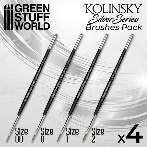 Green Stuff World Silver Series Paint brush set