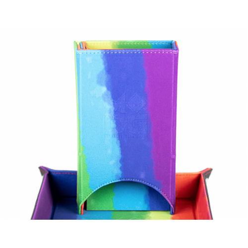 MDG Fold Up Dice Tower: Watercolour Rainbow